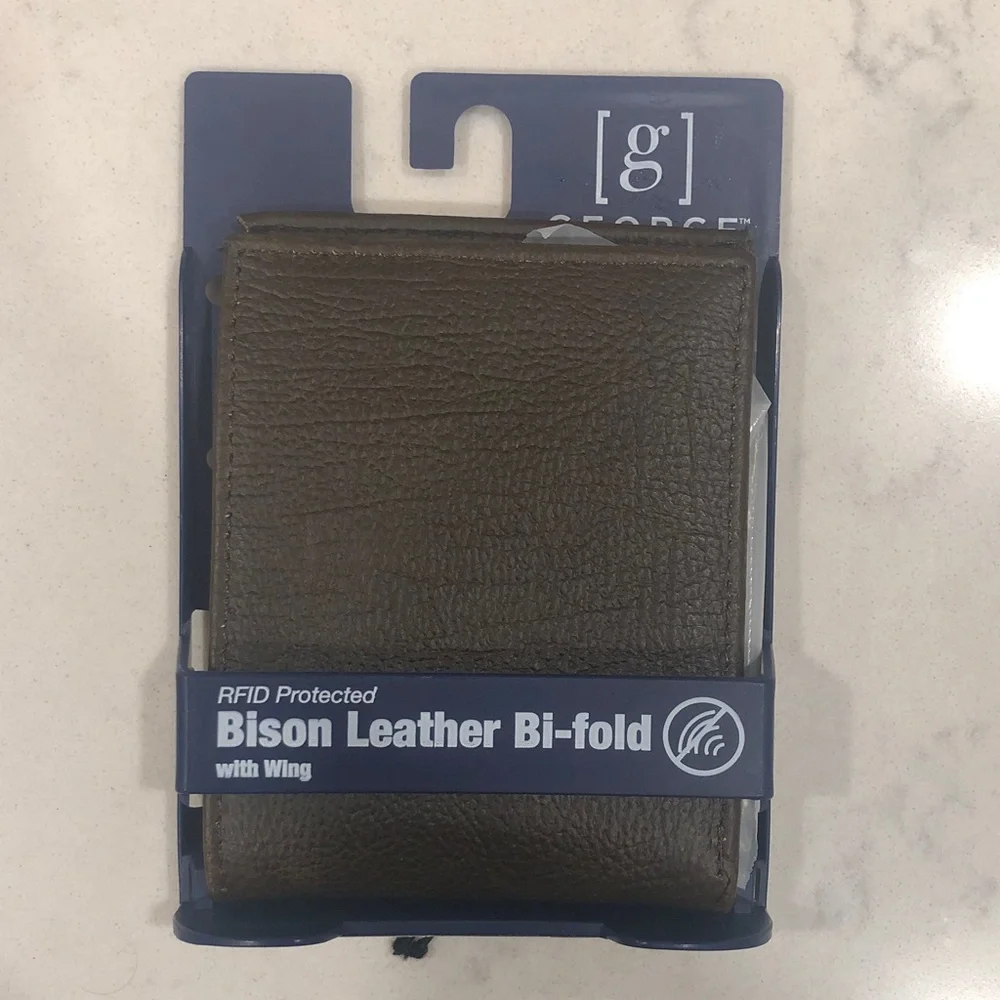George Dark Brown Leather Bi-fold Wallet